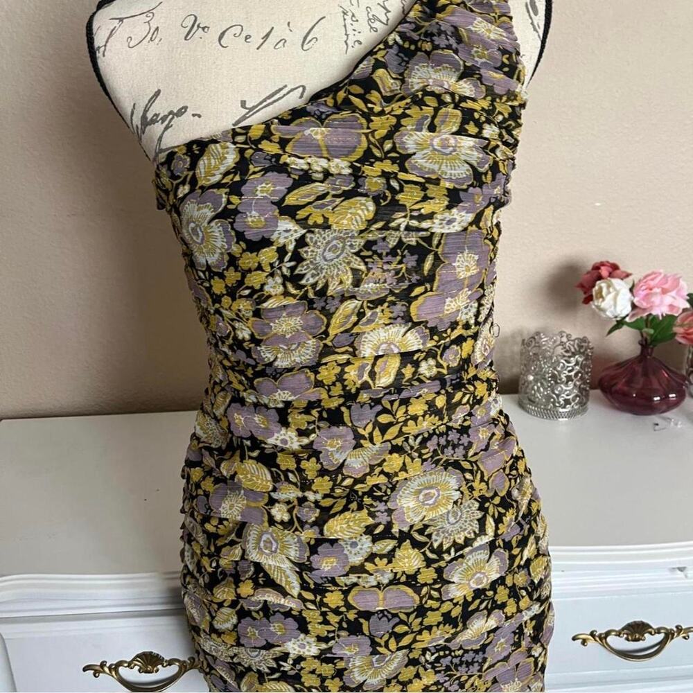 Floral zara one shoulder mini - Picture 2 of 4